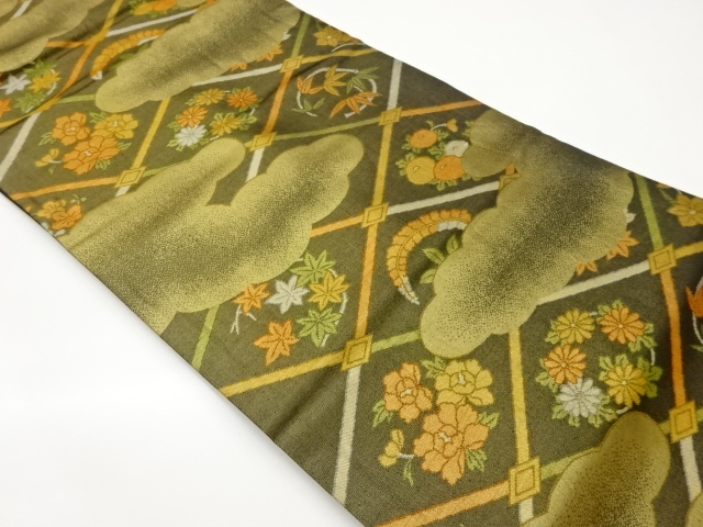 JAPANESE NAGOYA OBI / WOVEN RHOMBUS